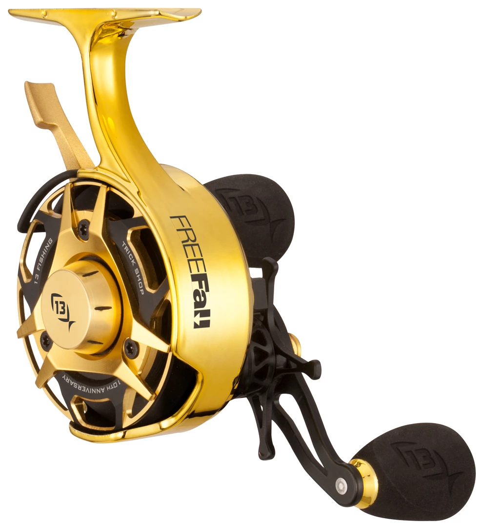 13 Fishing FreeFall Carbon - Inline Ice Fishing Reel - Trick Shop Edition
