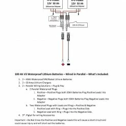 FPV-Power 100ah 2x50Ah V3 Lithium Batteries In Parallel (2x 10ah Chargers) Kayak Fishing