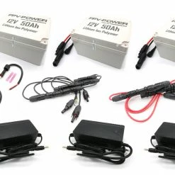 FPV-Power 150ah 3x50Ah V3 Lithium Batteries In Parallel (3x 10ah Chargers)