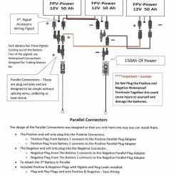 FPV-Power 150ah 3x50Ah V3 Lithium Batteries In Parallel (3x 10ah Chargers)