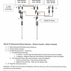 FPV-Power 150ah 3x50Ah V3 Lithium Batteries In Parallel (3x 10ah Chargers)