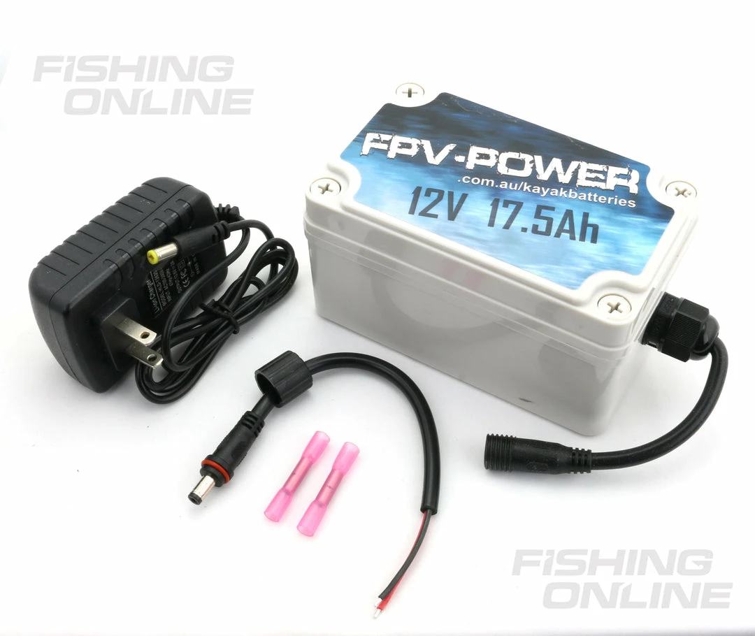 FPV-Power 7Ah Or 17.5Ah Kayak Lithium Battery And Charger Combos Kayak Fishing