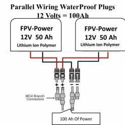 Kayak Fishing FPV-Power Double Waterproof Connector 60A (Parallel)