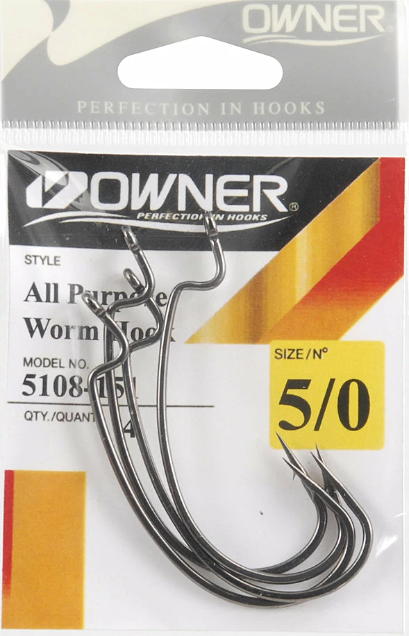 Terminal Tackle Owner All Purpose Soft Bait Hooks