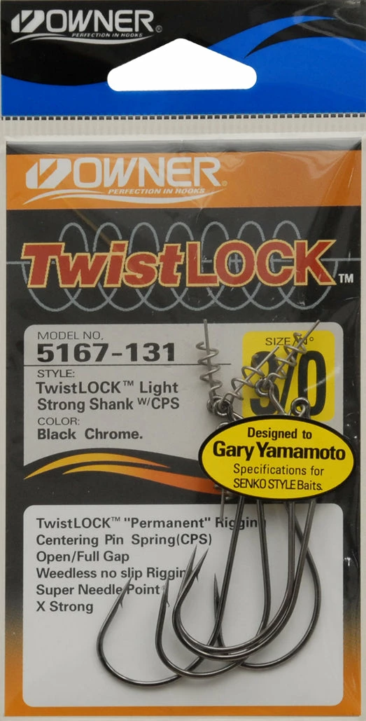 Owner TwistLOCK Light Hooks Terminal Tackle